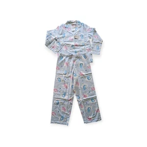 Intimate Essentials Cat On Cloud Print 2 Pc Capri Pajama Set Cotton Knit Size M - Picture 1 of 10
