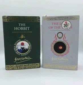 JRR Tolkien Herr der Ringe & Hobbit Illustriert Hardcover Deluxe mit Karten - Bild 1 von 15