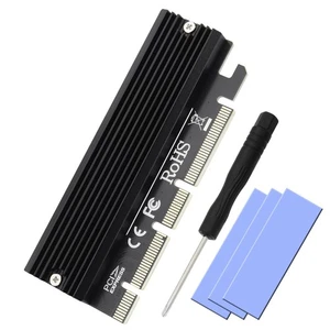 Adaptador SSD PCIe 3.0 X4 X8 X16 para M.2 NVMe (M Key)- 6000 MB/s, soporte Win/Linux - Imagen 1 de 12