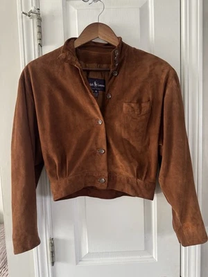 Ralph Lauren Purple Label 100% Lamb Suede Jacket – RARE, Vintage, Brown, USA, 6 - Image 1 of 4