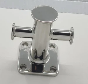 Marine Boat Stainless Steel Single Cross Bollard Dock Mooring Cleat - Picture 1 of 4