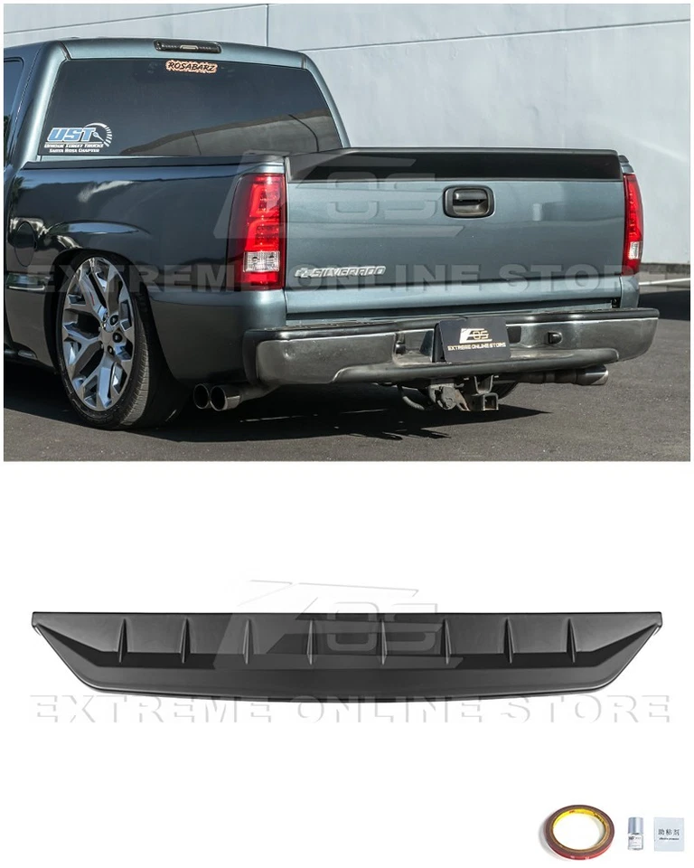 Street Series MATTE BLACK Rear Tailgate Spoiler 99-06 Chevrolet Silverado 1500 - Image 1 of 4