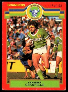 1986 #17 Grant Ellis Canberra Raiders Scanlens rugby league NRL card - Picture 1 of 2