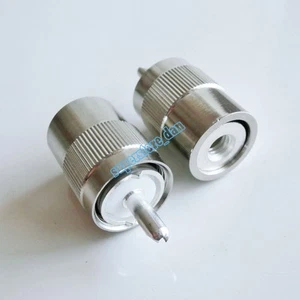 10X UHF PL259 male Plug solder RG58 RG142 LMR195 RG400 Coax Cable RF connector - Picture 1 of 5
