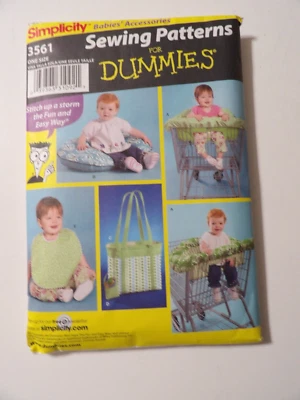 Simplicity Sewing for Dummies 3561 Baby Accessories Uncut - Image 1 of 2