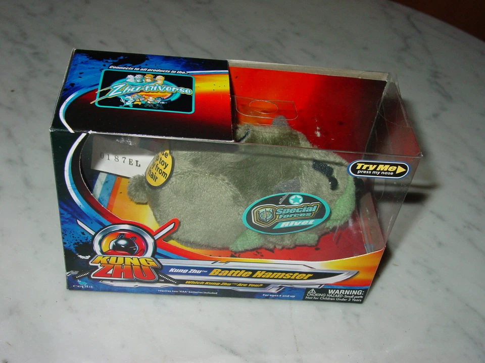 RARE Kung Zhu Special Forces Battle Hamster Yama 2010 Black White