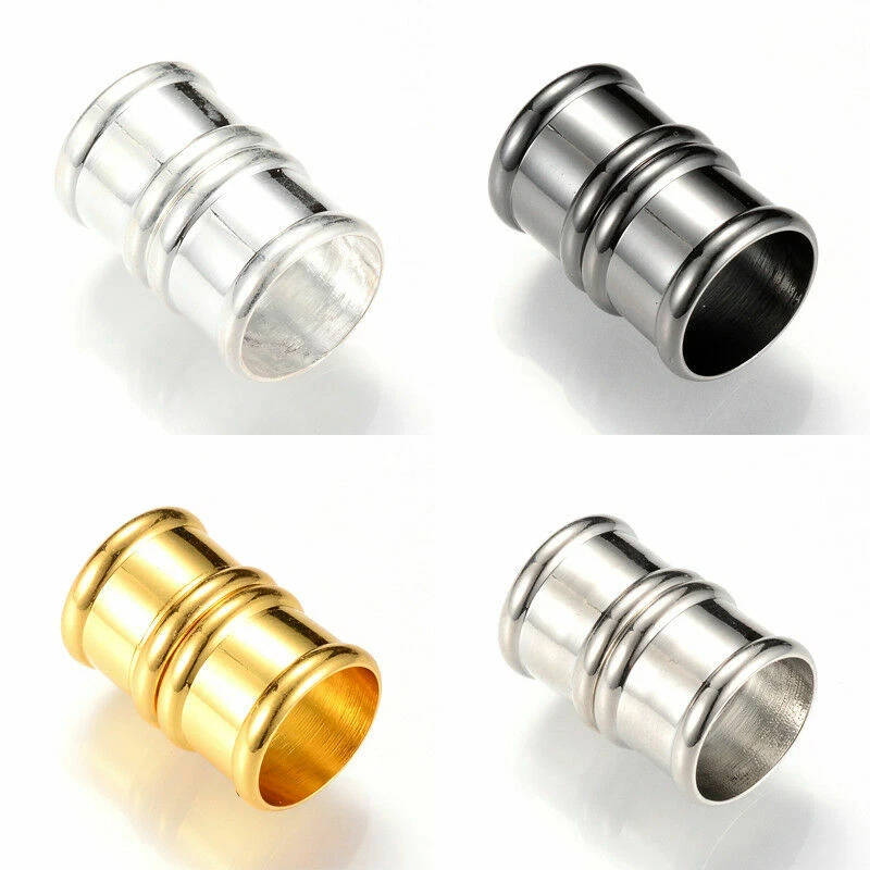 20 Sets Column Brass Magnetic Clasps Glue-In Cord Ends Closure Findings 21x14mm - Image 1 of 1