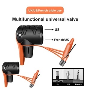 Bicycle Pump Nozzle Hose Adapter Dual Head Pumping Parts Accessories F/V A/V - Picture 1 of 28
