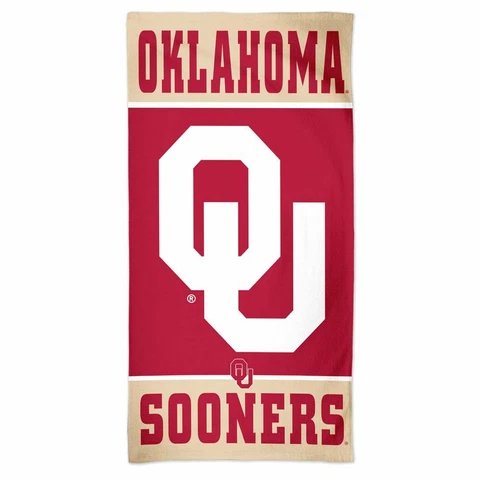 OKLAHOMA SOONERS 30"X60" SPECTRA BEACH TOWEL NEW WINCRAFT 👀 Cover