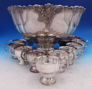 Grande Baroque by Wallace Bowle-Set versilbert 13-teilig (#8482) Fabelhaft! - Bild 1 von 15