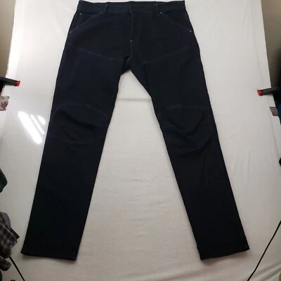 Jeans jeans masculino G Star cru 38x34 preto 5620 3D botão fino mosca mistura de algodão - Imagem 1 de 4