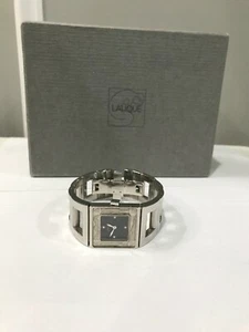 Lalique Bacchantes Stainless Ladies Wrist Watch Black Dial Diamonds & Nudes!! - Picture 1 of 11