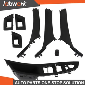 Labwork Inner Door Panel Handlel Trim Cover Set For 10-16 BMW 5 Series F10 F11 - Picture 1 of 19
