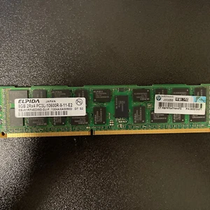 605313-071 HP 8 GB (1X8 GB) 2RX4 PC3L-10600R memoria server 604506-B21 - Foto 1 di 1