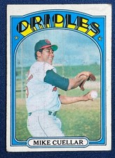 1972 TOPPS #70 MIKE CUELLAR (BALTIMORE ORIOLES) BASEBALL CARD VG / VG-EX