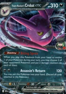 Team Rocket's Crobat Ex 122/182 - Double Rare - Destined Rivals - Pokemon TCG - Foto 1 di 2