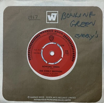THE EVERLY BROTHERS ‘Bowling Green/I Don’t Want To Love You’ Warner Bros 45 - Image 1 of 2