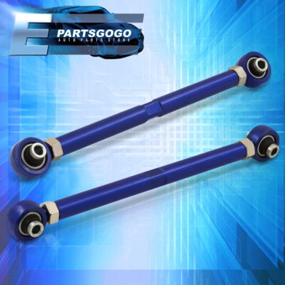 For 06-12 BMW 3-Series E82 E88 E90 E92 Rear Adjustable Control Toe Arms Set Blue Foto 1 de 2