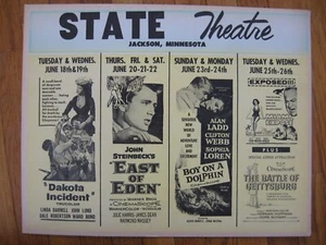 John Steinbeck East of Eden James Dean Julie Harris Dakota Incident Movie Card - Picture 1 of 2