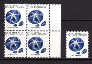 1974 ***MUH*** SCARCE GEMSTONES BLOCK of 4 - 10 cent price cut via Perforations. - Picture 1 of 3
