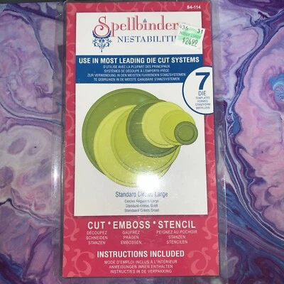 Spellbinders Nestabilities STANDARD CIRCLES LARGE 7 DIE Embossing Die Cut - Image 1 of 2