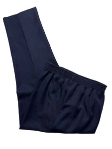DONNKENNY Classics Navy Blue Pull On Pants Elastic Waist Women's Size 16 Short - Picture 1 of 10