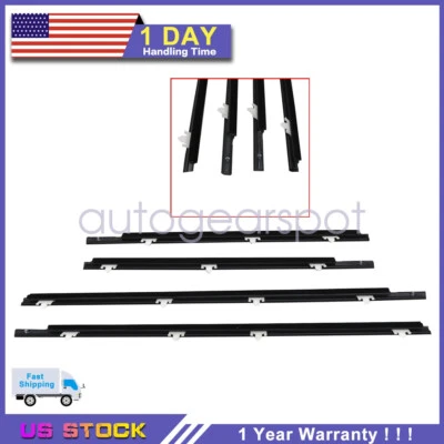 Fits For 1990-1994 Nissan Sentra Sedan 4 door Black belt line rubber seal NEW - Изображение 1 из 4