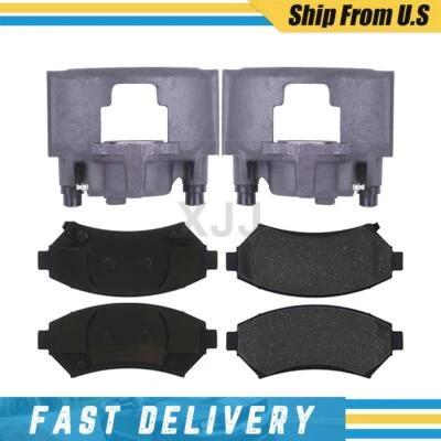 Pinzas de freno delanteras izquierda + derecha y pastillas de cerámica para Cadillac DeVille 1997-1999 Foto 1 de 4