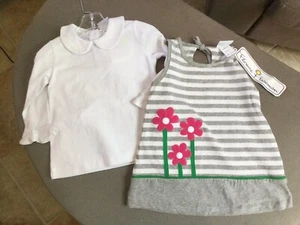 NWT Florence Eiseman Girls Jumper W/ Top Sz 2t Wht Peter Pan Collar/flared Cuff - Picture 1 of 4