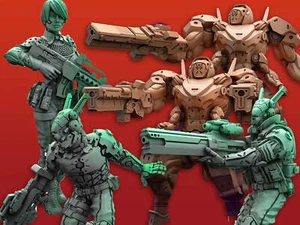 Special Response Team Sammlung - EINHEIT 9 32 mm Cyberpunk Minis - Bild 1 von 7