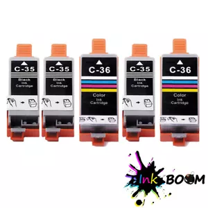 5 Tinte für PGI-35 9,5ml CLI-36 12,5ml PIXMA IP100B IP100 iP110 - Bild 1 von 1