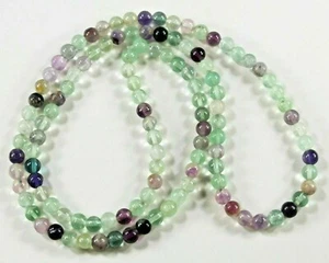 Mehrfarbig Regenbogen Fluorit 6 mm Rund Perlen 29 Zoll Mala Meditation Gebet - Bild 1 von 1