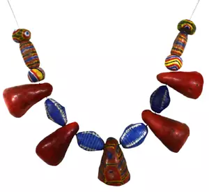 Kiffa Powder Glass Beads Necklace Mauritanian 24 Inch - Picture 1 of 3