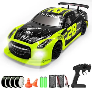 2.4Ghz 4WD 25KPH High Speed RC Drift Car with LED Lights, PVC Shell, ABS Base, R - Picture 1 of 8