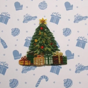 Christmas Tree Patch Iron-on/Sew-on Applique Stocking Crafts - Picture 1 of 10