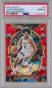 2022-23 Select Red Cracked Ice Prizm Jalen Williams Rookie #90 PSA 10 Gem Mint - Bild 1 von 2