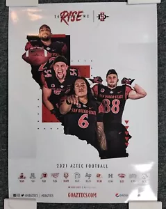 2021 AZTEC FOOTBALL Together We Rise - Poster 18x28 SAN DIEGO STATE MWC NCAA - Bild 1 von 7