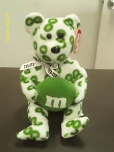 Ty Beanie GRÜN M&M Candy Baby Bär - Neu/Etikett 2008 - Bild 1 von 3