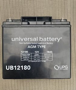 12V 18Ah SLA Battery, Genuine UPG UB12180 D5745, for scooter WP18-12 6FM18 40648