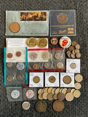 Collectible Junk Drawer Coin Lot 1970 P&D KEY DATE JFK 40,JEFFERSON AM.REV.,LIB  - Image 1 of 4