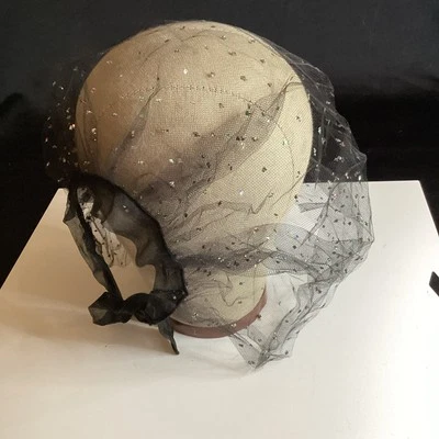 Vintage Net Scarf Sparkling Accents For Your Bouffant Hair Halloween! - Image 1 of 3