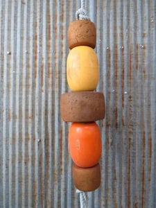 5 vecchi galleggianti per rete da pesca lunghi 24 pollici boe da pesca bouys tiki hut bar - (SF516) - Foto 1 di 4