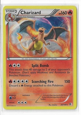 Pokemon TCG Charizard 20/149 Boundaries Crossed Reverse Holo LP - Image 1 of 2