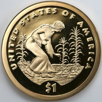 Dólar nativo americano Sacagawea 2009 S gema a prueba de cámara Foto 1 de 3