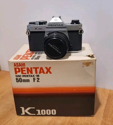 Cámara y lente PENTAX K-1000 50 mm ASAHI solo SIN PROBAR Japón EN CAJA Foto 1 de 4