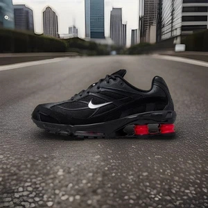 Zapato para hombre Nike Shox Ride 2-negro/rojo universitario - Imagen 1 de 7