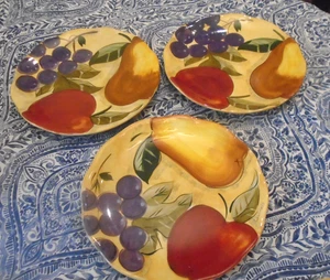 Juego de 3 Platos de Ensalada HOME TRENDS Patrón Fruta - Imagen 1 de 2