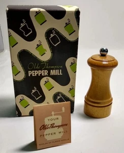 Olde Thompson Peppermill Wood Vtg USA Grinder Makers Mark Pasadena California - Picture 1 of 19