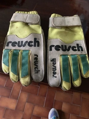 Guanti da portiere REUSCH in pelle Vintage con uno spelone ma complessivamente b - Immagine 1 di 3