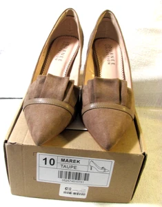 Journee Collection Women's Brown/Taupe Marek Ruffle Dress Heel Pumps Shoes Sz 10 - Picture 1 of 16